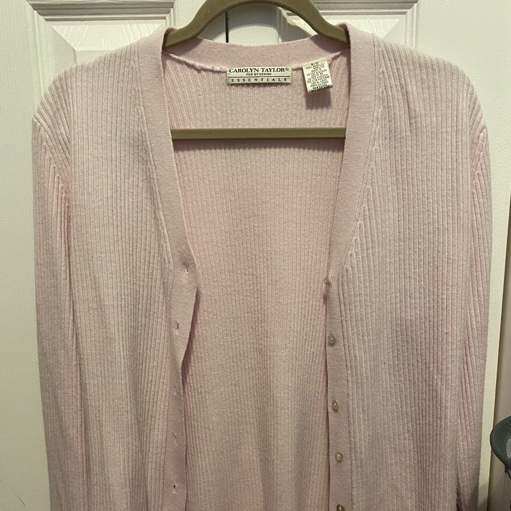 Carolyn Taylor Baby Pink Cardigan